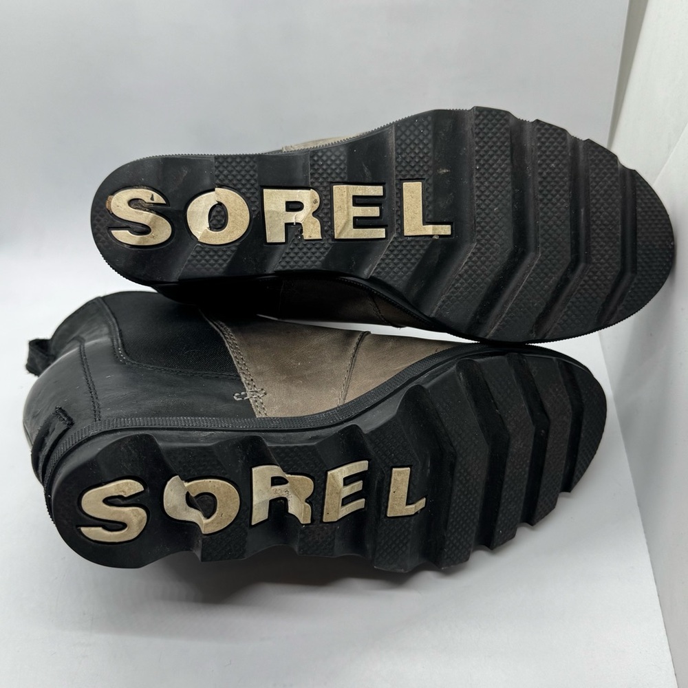 Sorel Women’s Joan of Artic Wedge II Chelsea Boots Colorblock Brown Black Sz 7.5 - Picture 9 of 10